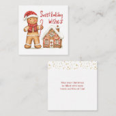 Weihnachts Weihnachtsmann-Lebkuchen-Mann-Abschluss Begleitkarte (Vorne/Hinten)