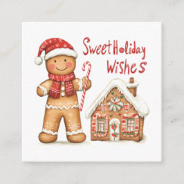 Weihnachts Weihnachtsmann-Lebkuchen-Mann-Abschluss Begleitkarte
