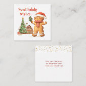 Weihnachts Weihnachtsmann-Lebkuchen-Mann-Abschluss Begleitkarte (Vorne/Hinten)