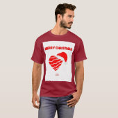 Weihnachts Weihnachtsmann Männer Maroon Basic T Sh T-Shirt (Vorne ganz)