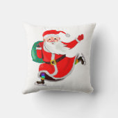 Weihnachts-Weihnachtsmann mit Geschenk Kissen (Rückseite)