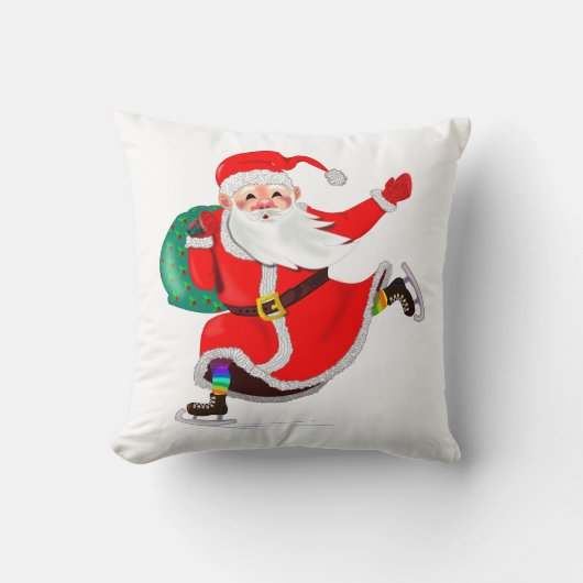 Weihnachts-Weihnachtsmann mit Geschenk Kissen (Vorderseite)