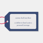 Weihnachts-Weihnachtsmann mit Rentier Geschenkanhänger (Rückseite Horizontal)