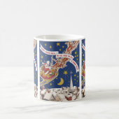 Weihnachts-Weihnachtsmann mit Rentier Kaffeetasse (Mittel)