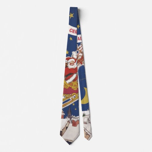 Weihnachts-Weihnachtsmann mit Rentier Krawatte (Vorderseite)