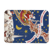 Weihnachts-Weihnachtsmann mit Rentier Magnet (Horizontal)