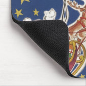 Weihnachts-Weihnachtsmann mit Rentier Mousepad (Ecke)