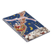 Weihnachts-Weihnachtsmann mit Rentier Notizblock (Rechte Seite)