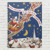 Weihnachts-Weihnachtsmann mit Rentier Notizblock