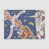 Weihnachts-Weihnachtsmann mit Rentier Seidenpapier (Vorderseite)