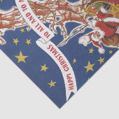 Weihnachts-Weihnachtsmann mit Rentier Seidenpapier (Ausschnitt)