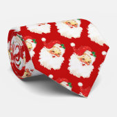 Weihnachts-Weihnachtsmann-Muster in Rot Krawatte (Gerollt)