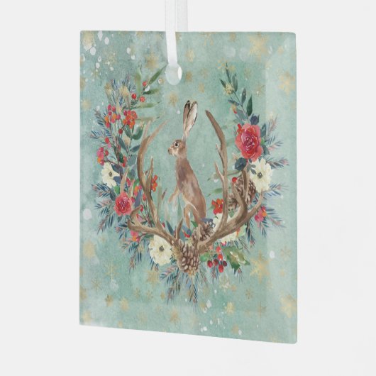 Weihnachts-Weihnachtsmann Ornament Aus Glas (Vorderseite links)