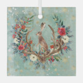 Weihnachts-Weihnachtsmann Ornament Aus Glas (Vorderseite)