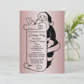 Weihnachts-Weihnachtsmann-Party Einladung (Stehend Vorderseite)