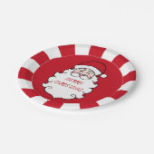 Weihnachts-Weihnachtsmann-Party-Teller Pappteller (Schrägansicht)