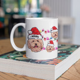 Weihnachts Weihnachtsmann Poodle Haustier Hunde Ra Kaffeetasse