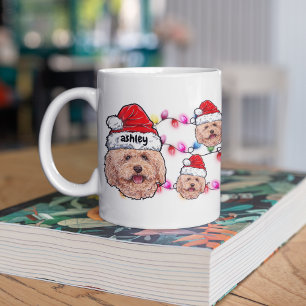 Weihnachts Weihnachtsmann Poodle Haustier Hunde Ra Kaffeetasse