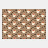 Weihnachts-Weihnachtsmann-Schnee-Illustration Geschenkpapier Set (Vorderseite 2)