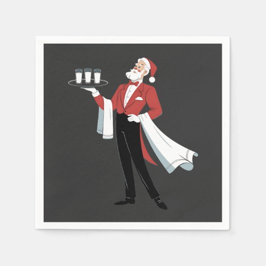Weihnachts-Weihnachtsmann Serviette (Vorderseite)