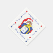 Weihnachts-Weihnachtsmann Serviette (Ecke)