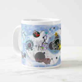 Weihnachts-Weihnachtsmann-Socken-Tasse Jumbo-Tasse