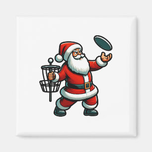Weihnachts-Weihnachtsmann Spielen Disc Golf Pajama Magnet