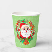 Weihnachts Weihnachtsmann Strumpf Cane Present Hol Pappbecher (Vorderseite)