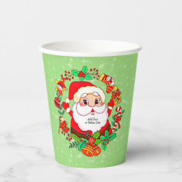 Weihnachts Weihnachtsmann Strumpf Cane Present Hol Pappbecher