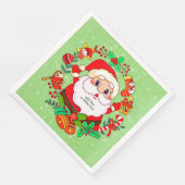 Weihnachts Weihnachtsmann Strumpf Cane Present Hol Serviette (Ecke)