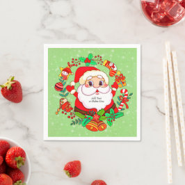 Weihnachts Weihnachtsmann Strumpf Cane Present Hol Serviette