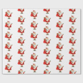 Weihnachts-Weihnachtsmann trägt eine Brille Geschenkpapier (Flach)
