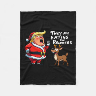 Weihnachts-Weihnachtsmann Trump Sie essen die Rück Fleecedecke