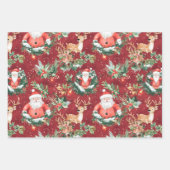 Weihnachts-Weihnachtsmann und Rentier Geschenkpapier Set (Vorderseite 3)