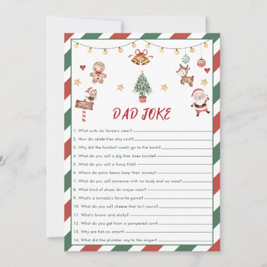 Weihnachts-Weihnachtsmann-Vater Joke Baby Shower G Einladung (Vorderseite)