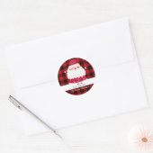 Weihnachts-Weihnachtsmann von den Etiketten Runder Aufkleber (Umschlag)