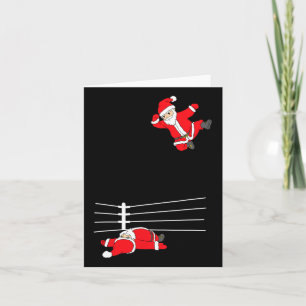 Weihnachts-Weihnachtsmann-Wrestling Xmas Karte