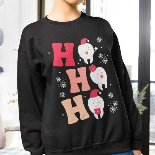 Weihnachts-Weihnachtsmann Zahnfische in Pink Sweatshirt