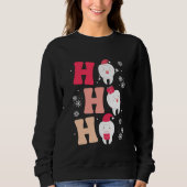 Weihnachts-Weihnachtsmann Zahnfische in Pink Sweatshirt (Vorderseite)