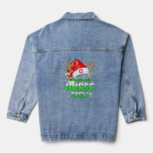 Weihnachts-Weihnachtsmänner-Besatzung-Quadrat Xmas Jeansjacke
