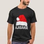 Weihnachts-Weihnachtsmannmütze Alabama Staat Lover T-Shirt (Vorderseite)