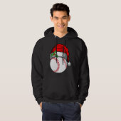 Weihnachts-Weihnachtsmannmütze Baseball Sport Funn Hoodie (Vorne ganz)