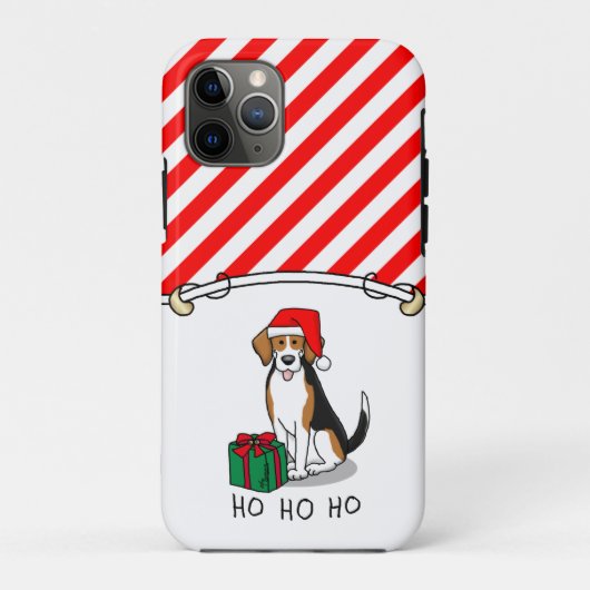 Weihnachts-Weihnachtsmannmütze Beagle (Tri-Farbe 3 Case-Mate iPhone Hülle (Rückseite)