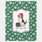 Weihnachts-Weihnachtsmannmütze Beagle (Tri-Farbe 3 Fleecedecke (Vorderseite)