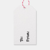 Weihnachts-Weihnachtsmannmütze Beagle (Tri-Farbe 3 Geschenkanhänger (Rückseite)