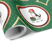 Weihnachts-Weihnachtsmannmütze Beagle (Tri-Farbe 3 Geschenkpapier (Rolleneckpunkt)