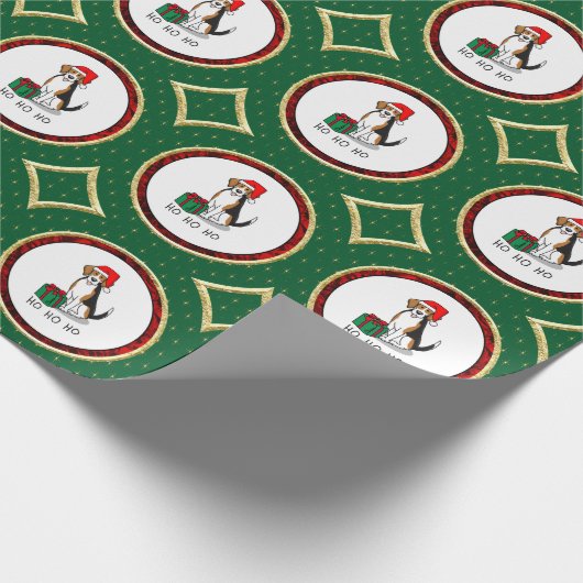 Weihnachts-Weihnachtsmannmütze Beagle (Tri-Farbe 3 Geschenkpapier (Ecke)