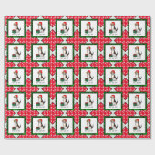 Weihnachts-Weihnachtsmannmütze Beagle (Tri-Farbe 3 Geschenkpapier (Flach)