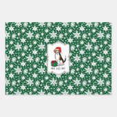Weihnachts-Weihnachtsmannmütze Beagle (Tri-Farbe 3 Geschenkpapier Set (Vorderseite)