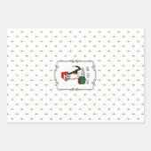 Weihnachts-Weihnachtsmannmütze Beagle (Tri-Farbe 3 Geschenkpapier Set (Vorderseite 3)
